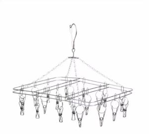 20 Clips Drying Rack Stainless Steel Sock Underwear Cloth Multiple Clips Hanger Laundry Washing Towel Airer Dryer Racks Pegs