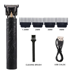 Barber & Salon 3-in-1 Hair Comb Set – Thick Flat Top Portable Round Combs for Clippers