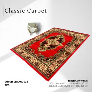 SUPER SHAMA Karpet Lantai 160x210 SS621 Chilli Red