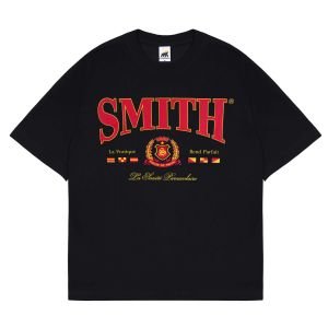 House of Smith Kaos Oversize Pria - Classic Badge Black Tshirt Oversize - Oversize T Shirt