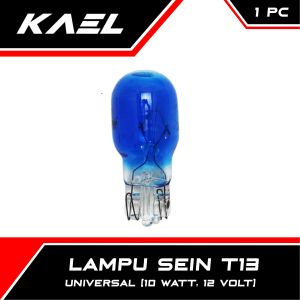 Bohlam T13 Sein-Kota-Senja 12V-10 Watt Lampu Sen Motor-Mobil Colok-Tancap Riting-Sign 12 Volt W Beat FI-F1-Pop-eSP/Vario 110-125-150 New LED/Scoopy-New/Spacy/Mio-M3-Z-S-Soul-Sporty/X-Ride 115-125/Supra-X-125-Fit/Blade/Revo-Absolute/Jupiter MX-Z