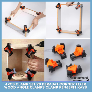 4PCS Clamp Set 90 Derajat Corner Fixer Wood Angle Clamps Multifungsi PENJEPIT KAYU KLEM