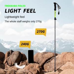 Alpenstock For men outdoor telescopic light folding hiking poles Kids portable sports crutches women