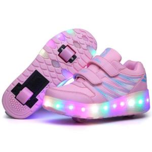 ALVIN Cod Kids Led Light Roller Skates For Boys And Girls Illuminated Roller Skates Sports Shoes With Wheels#8939