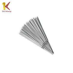 Satu Keluarga Tusuk Sate Stainless Steel Reusable Anti Karat C1162 Tusukan Ayam Sosis BBQ Skewer