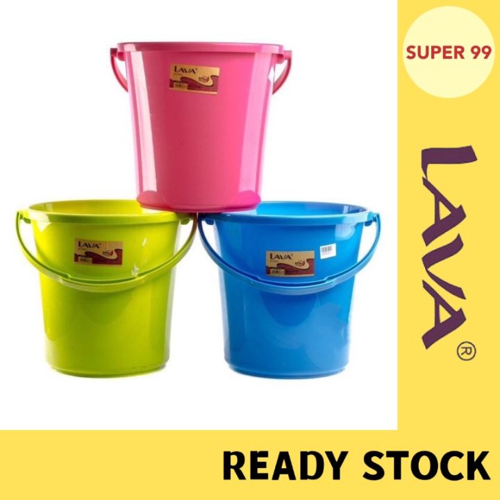 LAVA Plastic Pail with Handle (6 Gallon) / Tong Air Baldi / Basin ...