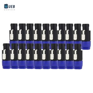 Ueblock✈ 20 Pcs Audio Cable Adapter Connectors 4 Pole Audio Speaker Plug Twist Lock NL4FC Ohm Plug