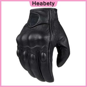 Heabety TEHE Waterproof Motor Gloves Retro Real Leather