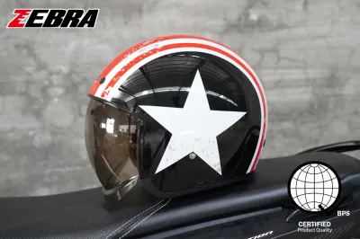 Zebra Classic Helmet 603 Motorcycle Helmet Half face Zebra original Retro Helmet for women men