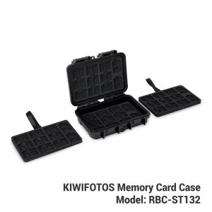 KIWIFOTOS Large Capacity Memory Card Case Holder For Storage 88 MicroSD&44 SD CardsEVA Padding Design and Durable Shell