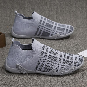 Breathable Knit Sock Shoes With Soft Sole And Soft Surface Casual MenS Slip-On Loafers Mesh Driving Shoes Moccasins