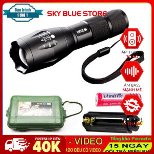 Đèn pin T6 siêu sáng loai 1 có ron chống nước chiếu xa hơn 500m đèn báo khẩn cấp đa năng lõi pin siêu bền dùng thử 15 ngày-bảo hành 2 năm
