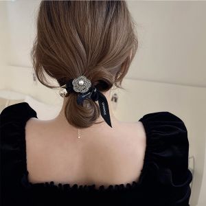 Camellia Hair Tie Hair Band Fashion Pearl Rubber Band Headdress Ponytail Hair Accessories