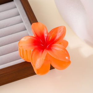Jepit Rambut Model Bunga Kamboja Aklirik 8cm Hawaiian Plumeria Flower Hair Claw Clips HHF001