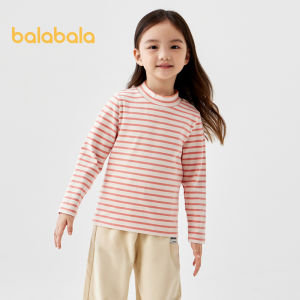 Balabala Trẻ Em tay áo dài T-Shirt Mùa Đông lớp lót Cho bé trai và bé gái cổ cao Ấm Mùa Thu Đồ Lót