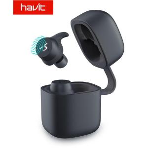 Original HAVIT G1 Pro Bluetooth 5.0 Sports Wireless Earphone TWS Sport Headset IPX5 Waterproof Touch Screen Panel Earbuds with Microphone for Handsfree Calls Stereo Headset