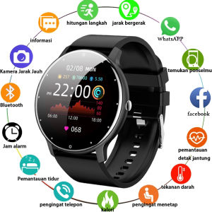 LIGE Asli Jam Tangan Pintar Wanita Olahraga Kebugaran IP67 Anti Air Jam Pria Android iOS SmartWatch