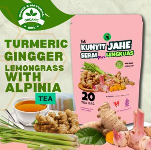 TEH KUNYIT JAHE SERAI LENGKUAS Ultimate JSR - Immune Booster / Jahe Kunyit Sereh Lengkuas / Asam Lambung Herbal/Wedang /  rempah rimpang Herbal Berkhasiat 100% ALAMI ORGANIK HERBAL MINUMAN TEH REMPAH RIMPANG KESEHATAN