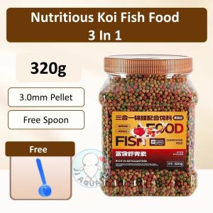 YEE 3 In 1 High Protein Koi Fish Food Promote Growth Enhance Body Color Rich In Spirulina Astaxanthin