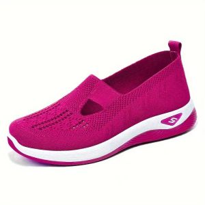 WomenS Autumn Breathable Soft Sole Shoes For Middle-Aged And Elderly Mothers Slip-On Ladies Cloth Shoes Plus Size WomenS Shoes