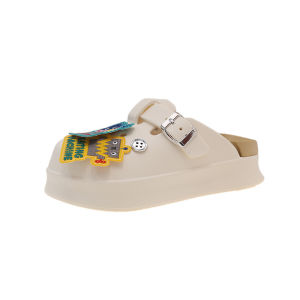 Summer Outdoor Perforated Shoes For Women Embroidered Thick-Soled Couple Style Niche Design Slippers And Sandals Dual-Use Beach Shoes Trendy