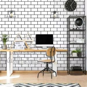 PROMO!! Wallpaper Stiker Dinding Motif Dan Karakter Premium Quality Size 45CM X 8 Meter - Bata Putih CY1241/GH253