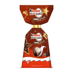Kinder mini eggs Dark & Mild น้ำหนัก 85 กรัม มีประมาณ 15 ลูก สินค้าจากเยอรมัน BBF.25/12/26