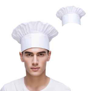 Polyester Cotton Mũ đầu bếp Với Mềm Mại dây cao su thấm mồ hôi Nấu Ăn Mũ Cho Dài Giờ công việc bếp núc