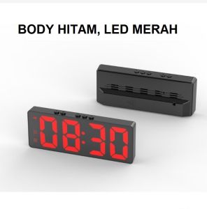 Jam Meja Digital LED (ANGKA BESAR) Digital Smart Alarm Clock Minimalis Modern Snooze Mode Kecerahan Weker Table Tidur
