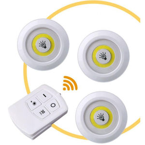 Bộ 3 Đèn Led Cảm Ứng Hồng Ngoại Siêu Sáng Thông Minh Dán Tường Tiện Lợi Gắn Tủ Quần Áo Tủ Bếp Tủ Rượu .... + Tặng Kèm Điều Khiển Có Hẹn Giờ.