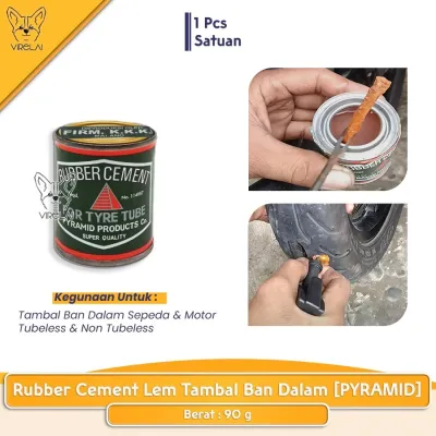 [ODOL 40 g / KALENG 90 g] Rubber Cement Lem Cacing Tubeless Karet Tambal Tip Top [PYRAMID]