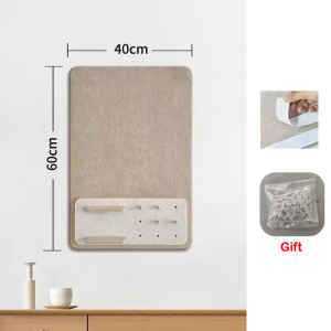 Bulletin Board Decorative Felt Pin Board Cork Board Alternative for Wall Drill-Free Installation Foldable Picture Board