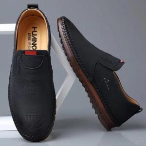 รองเท้าหนัง รองเท้าหนังวัวลำลอง รองเท้าหนังแฮนด์เมดสำหรับผู้ชายloafersพื้นรองเท้าต่ำ