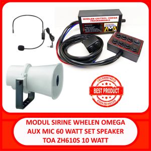 klakson motor mobil sirine whelen tombol slim 60 watt set speaker toa 10 watt