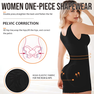 Tummy Control Waist Slimming One-piece Shapewear Sculpting Bodysuit for Women Full Body Shaper Push Up Panties with Hooks