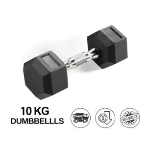 【LOCAL STOCK-Deliver in 2-3 days】Hex DumbbellDumbbell Set Cast Iron Dumbbells Weights Home Gym Hand Grip Gripper Exercise Equipment Rubberized Hexagon dumbbells with Metal Handle