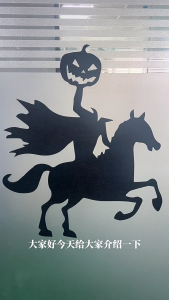 Có Thể Gập Lại Vải Bộ Xương Halloween Tay Bí Ngô trang trí cửa Có Thể Tháo Rời miếng dán cửa sổ Cho văn phòng nhà cửa