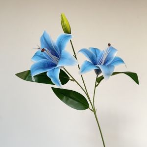 JIMEIXIAN01 2 đầu Hoa Lily nhân tạo Cảm giác chân thật Trắng Cây giả nhân tạo  Màu hồng Bó hoa trang trí mô phỏng Trang trí nhà cửa