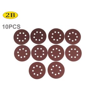 2B 120 Grit 8 Holes Sanding Paper Disc 5 inch Velcro Grinding Abrasive Polishing Wood Paint Plastic VSD5-8120