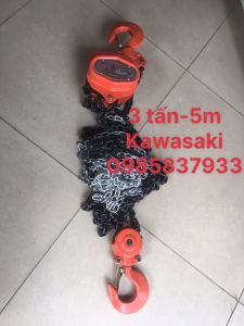 Palang xích kéo tay 3 tấn 5m Kawasaki Nhật dùng nâng hạ các thiết bị an toàn hiệu quả