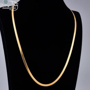 Kalung Titanium Emas Pria Dan Wanita Model Terbaru ANTI KARAT DAN LUNTUR Perhiasan Pria Dan Wanita Rantai Pipih Gepeng - BINTANG BARU ACC