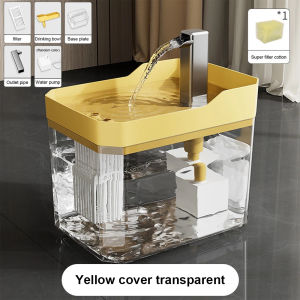 Automatic Cat Dog Water Dispenser Transparent Auto Filter Quiet Circulation Fresh Flow Water Drinker Bowl