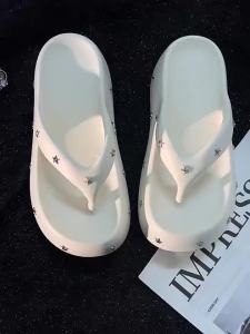 [Free Shipping] 2026 Summer New Style Height-Increasing Flip-Flops For Petite Women Thick-Soled High-Heel Slippers Platform Sole Height-Increasing Beach Sandals