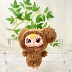 JOYNCLEON Đồ chơi bằng nhung dễ thương với vinyl mặt búp bê đáng yêu trang phục động vật Keychain cho trẻ em và thanh thiếu niên