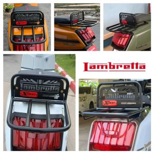 Rack ท้าย Lambretta X300 logo สีแดง ราคาลดพิเศษจนของหมด RED LOGO it is on Fire 🔥  D🎶