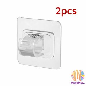 ตะขอยึดราวม่าน คลิปยึดราวม่าน  ไม่ต้องเจาะผนัง สำหรับห้องครัว 1แพ้ค 2 ชิ้น  2pcs curtain rod holder