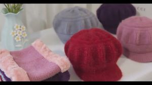 Wool Womens Fashion Hat Plush Knitted Wind Shield Ear Guard Solid Color Atmosphere Simple Autumn and Winter Warm Hat