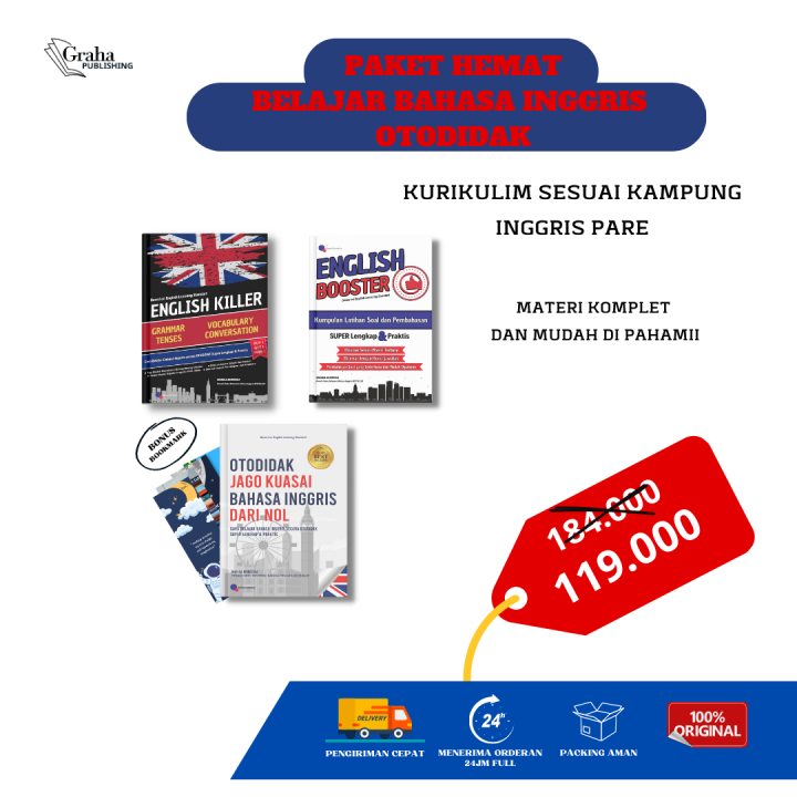 PAKET HEMAT OTODIDAK BELAJAR BAHASA INGGRIS | BUKU BELAJAR BAHASA