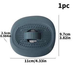 YESPERY Durable Silicone Sink Drain Stopper Oval Anti Clogging Drain Hair Catcher Non Slip Sink Drain Cover for Washbasin