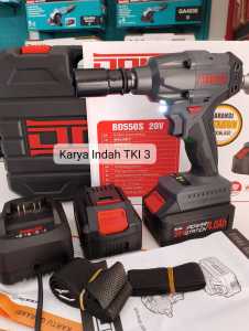 CORDLESS Impact Socket Wrench DOLIZ 20V Mesin Bor Baterai Pembuka Baut Ban Mobil BD 550 S 20Voltt Brushless BD550S